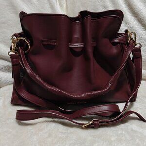 Badgely Mischka Dumpling Bag Burgundy